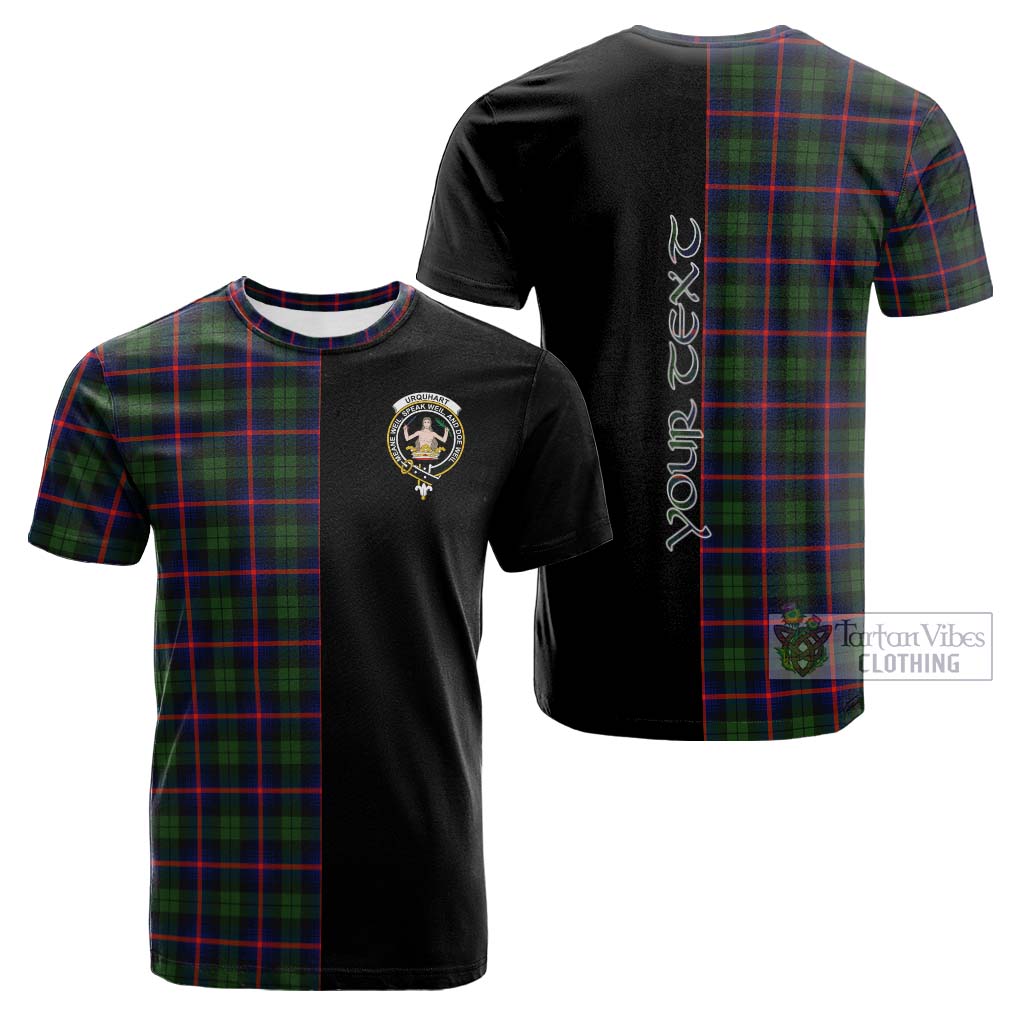 Tartan Vibes Clothing Urquhart Modern Tartan Cotton T-shirt with Family Crest and Half Of Me Style