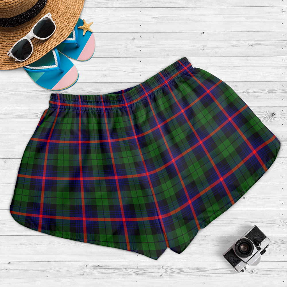 urquhart-modern-tartan-womens-shorts-with-family-crest