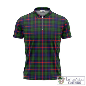 Urquhart Modern Tartan Zipper Polo Shirt