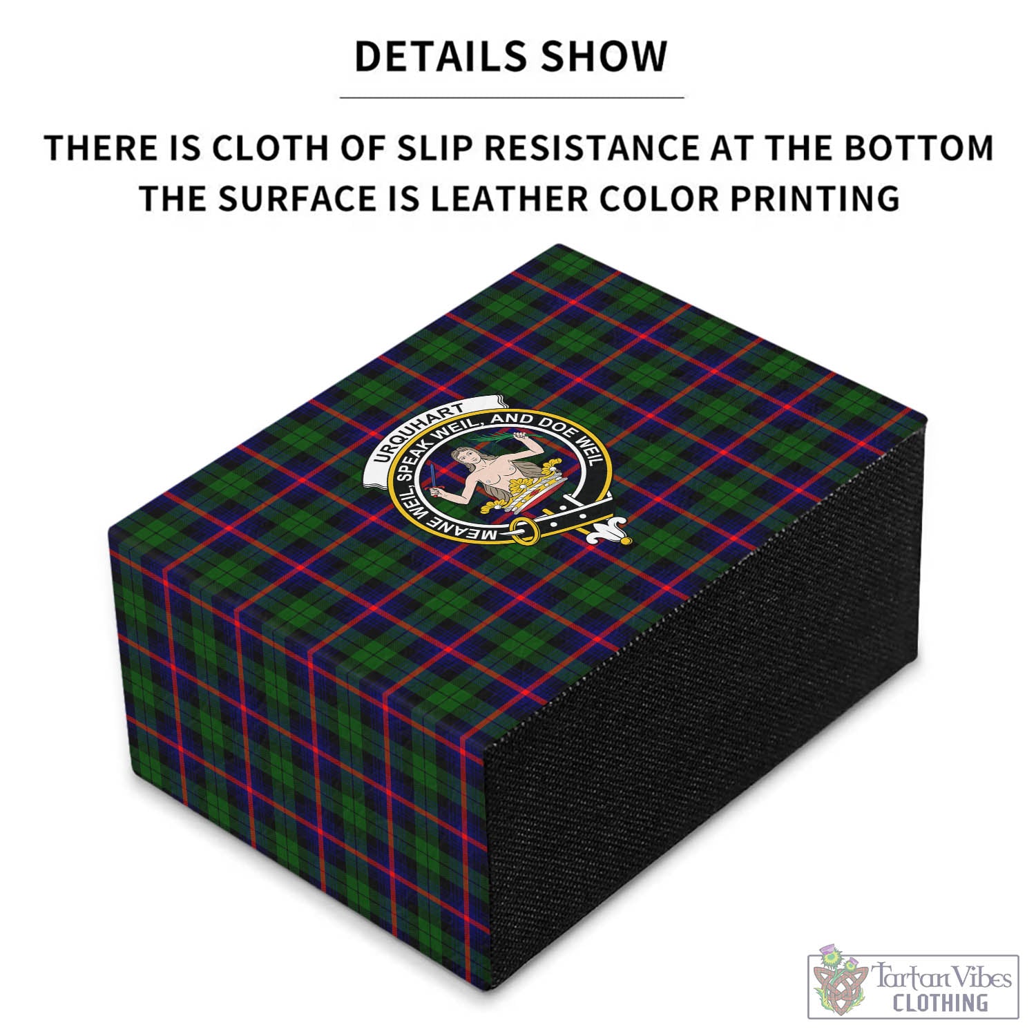 Tartan Vibes Clothing Urquhart Modern Tartan Pen Holder with Family Crest