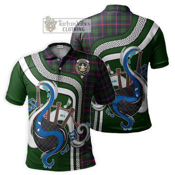 Urquhart Modern Tartan Polo Shirt with Epic Bagpipe Style