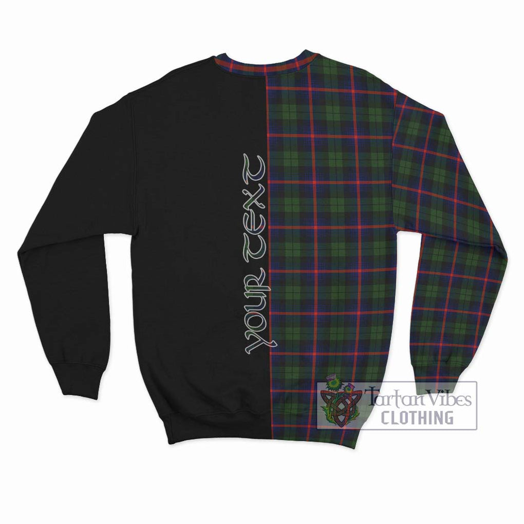 Urquhart Modern Tartan Sweatshirt with Family Crest and Half Of Me Style - Tartanvibesclothing Shop