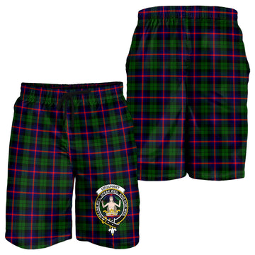 Urquhart Modern Tartan Mens Shorts with Family Crest