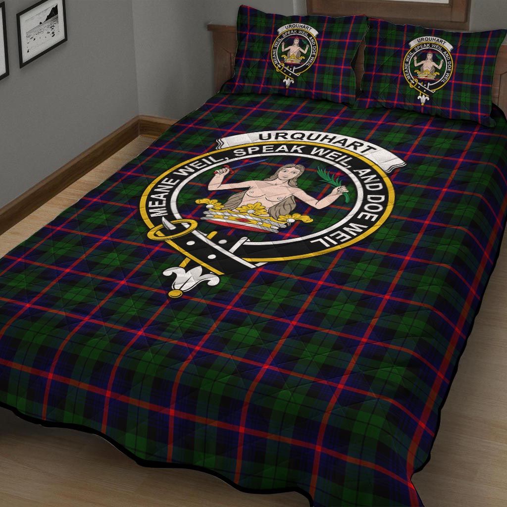 Urquhart Modern Tartan Quilt Bed Set with Family Crest - Tartan Vibes Clothing