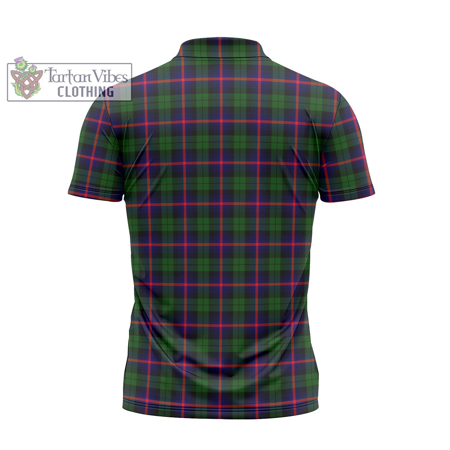 Tartan Vibes Clothing Urquhart Modern Tartan Zipper Polo Shirt with Family Crest