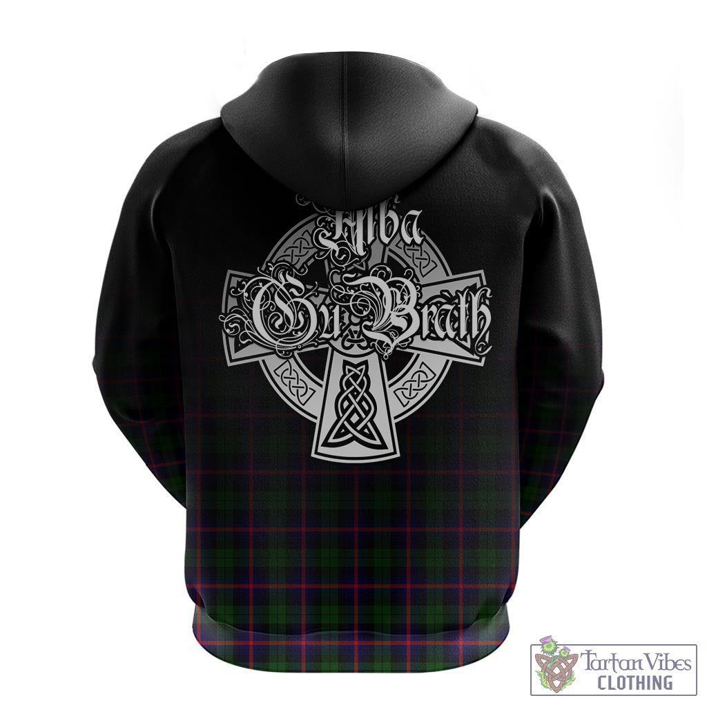 Tartan Vibes Clothing Urquhart Modern Tartan Hoodie Featuring Alba Gu Brath Family Crest Celtic Inspired