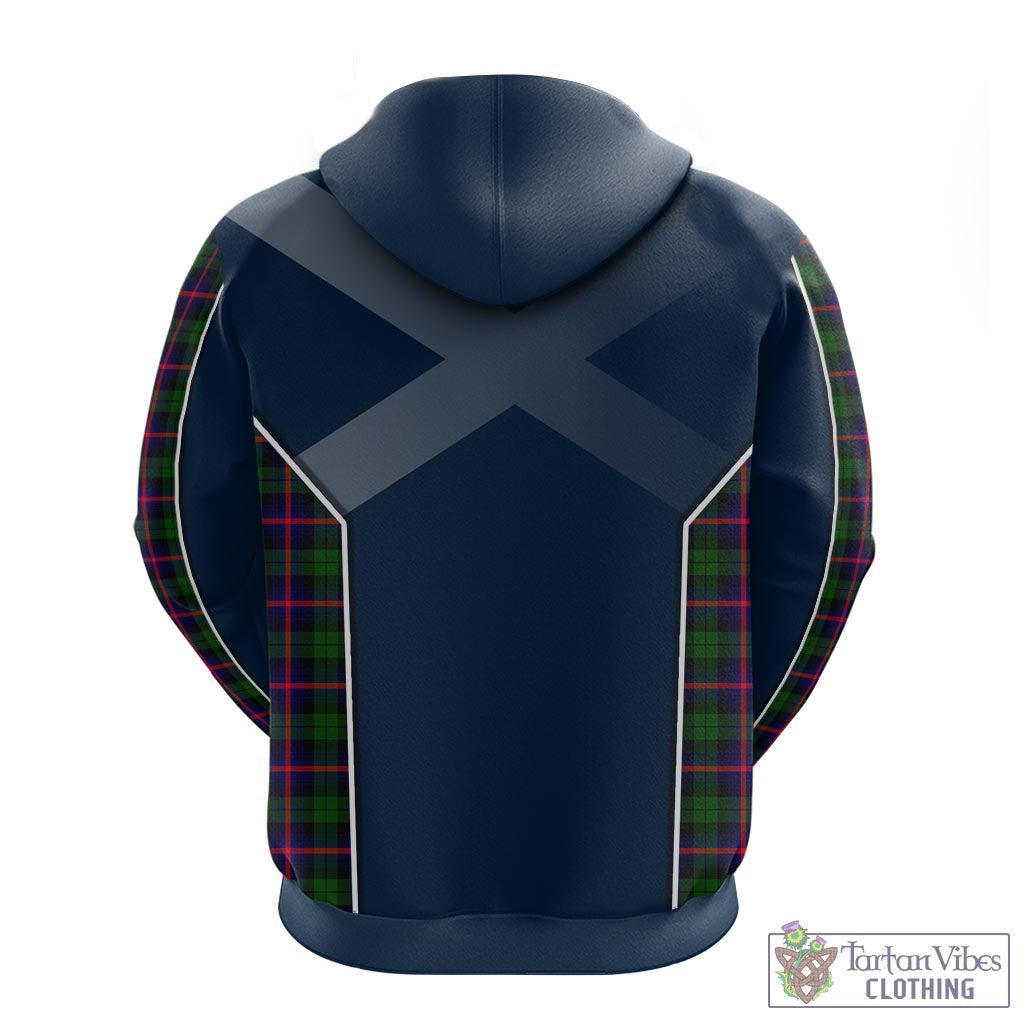 Tartan Vibes Clothing Urquhart Modern Tartan Hoodie with Family Crest and Lion Rampant Vibes Sport Style