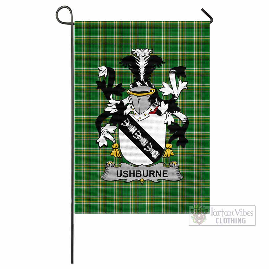 Tartan Vibes Clothing Ushburne Irish Clan Flag with Coat of Arms