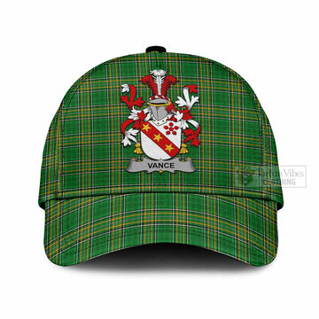 Vance Irish Clan Tartan Classic Cap with Coat of Arms