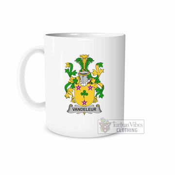 Vandeleur Irish Clan Coat of Arms Ceramic Mug White - 2D-tartanvibesclothing