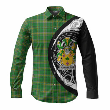Vandeleur Irish Clan Long Sleeve Button Shirt Celtic Circle Style Men's Shirt S - Tartan Vibes Clothing