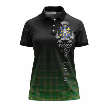 Vane Irish Clan Women's Polo Shirt with Coat of Arms Erin Go Bragh Celtic Inspired Women - Tartan Vibes Clothing