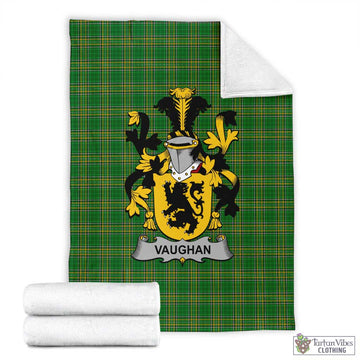 Vaughan Irish Clan Tartan Blanket with Coat of Arms X-Large 59 x 79 inches 150 x 200 cm - Tartan Vibes Clothing