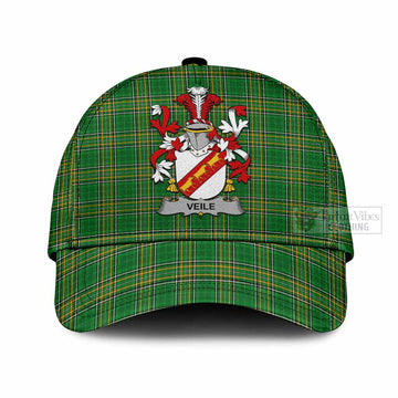 Veile or Veale Irish Clan Tartan Classic Cap with Coat of Arms