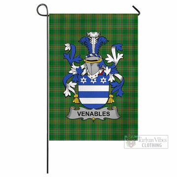 Venables Irish Clan Tartan Flag with Coat of Arms