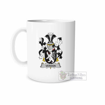 Verdon Irish Clan Coat of Arms Ceramic Mug