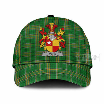 Vere Irish Clan Tartan Classic Cap with Coat of Arms