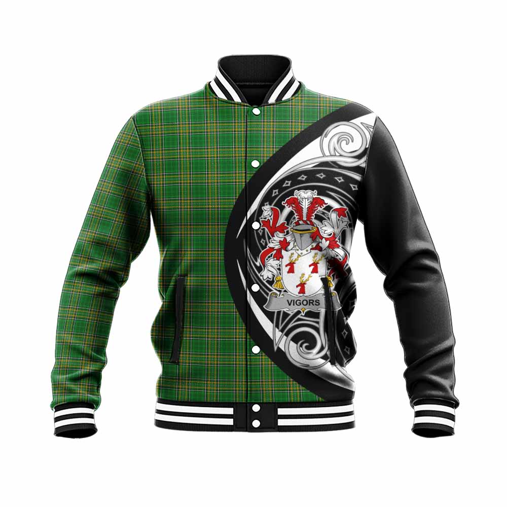 Vigors Irish Clan Baseball Jacket Celtic Circle Style Unisex - Tartan Vibes Clothing