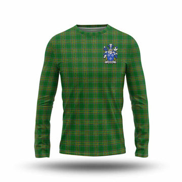 Vincent Irish Clan Tartan Long Sleeve T-Shirt with Coat of Arms