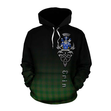 Vincent Irish Clan Cotton Hoodie with Coat of Arms Erin Go Bragh Celtic Inspired Pullover Hoodie XS - Tartan Vibes Clothing