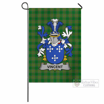 Vincent Irish Clan Tartan Flag with Coat of Arms