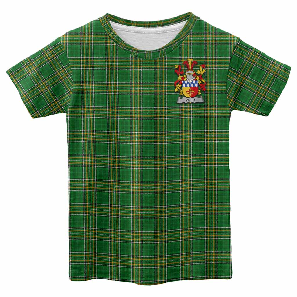 Vizer Irish Clan Tartan Kid T-Shirt with Coat of Arms Youth XL Size14 - Tartan Vibes Clothing