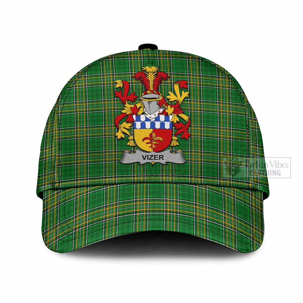 Tartan Vibes Clothing Vizer Irish Clan Tartan Classic Cap with Coat of Arms