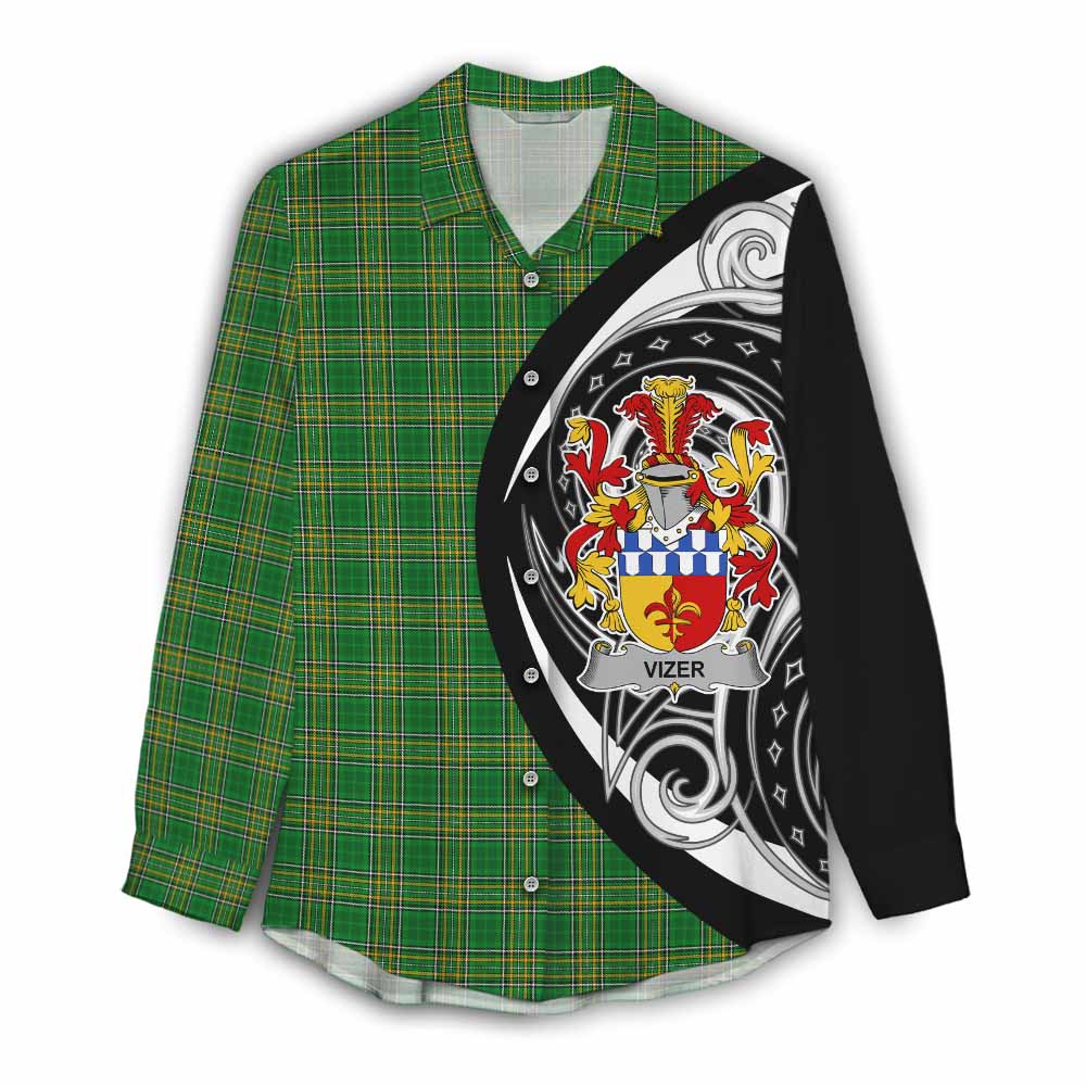 Vizer Irish Clan Women's Casual Shirt Celtic Circle Style Female - Tartan Vibes Clothing