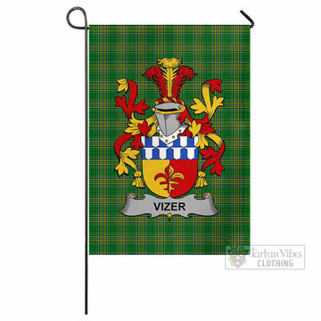 Vizer Irish Clan Tartan Flag with Coat of Arms