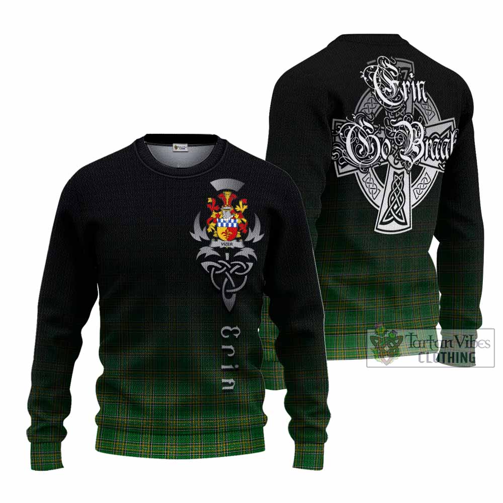 Vizer Irish Clan Knitted Sweater with Coat of Arms Erin Go Bragh Celtic Inspired - Tartan Vibes Clothing