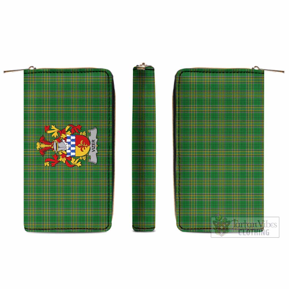 Vizer Irish Clan Tartan Women's Leather Wallet with Coat of Arms - Tartan Vibes Clothing