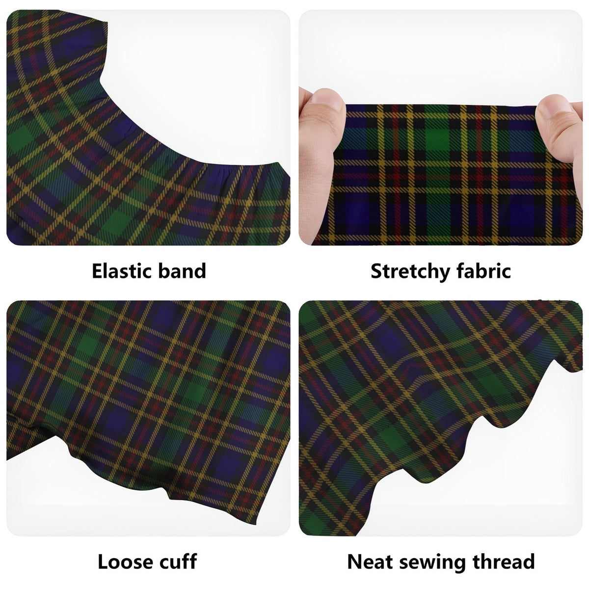 Vosko Tartan Off Shoulder Long Dress - Tartan Vibes Clothing