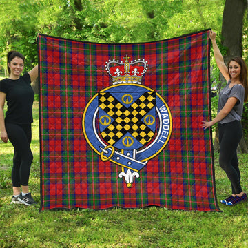 Waddell (Fife)-Greg Tartan Quilt with Family Crest