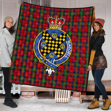 Waddell (Fife)-Greg Tartan Quilt with Family Crest