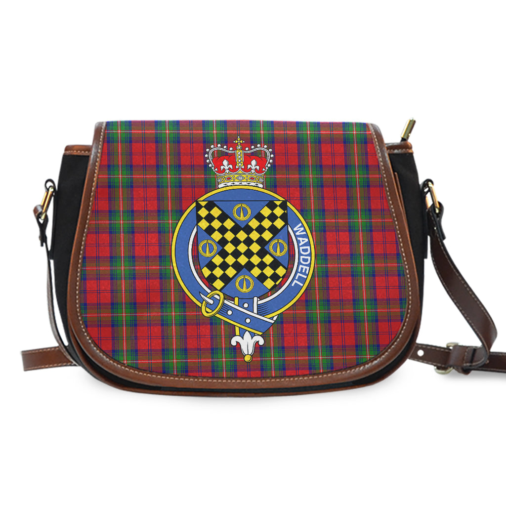 Waddell (Fife)-Greg Tartan Saddle Bag with Family Crest - Tartan Vibes Clothing