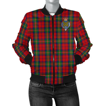 Waddell (Fife)-Greg Tartan Bomber Jacket with Family Crest