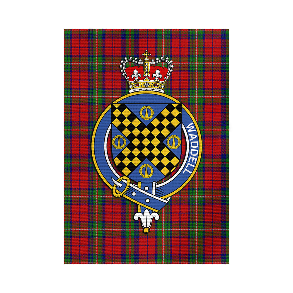 Waddell (Fife)-Greg Tartan Flag with Family Crest - Tartan Vibes Clothing