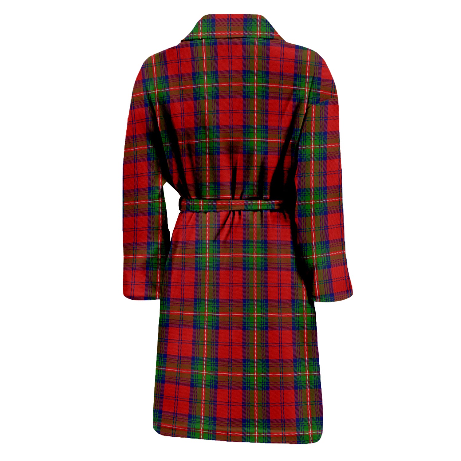 Waddell (Fife)-Greg Tartan Bathrobe with Family Crest - Tartan Vibes Clothing