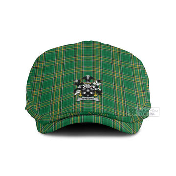 Wadding Irish Clan Tartan Jeff Cap, Tartan Flat Cap with Coat of Arm Jeff Hat - Tartan Vibes Clothing