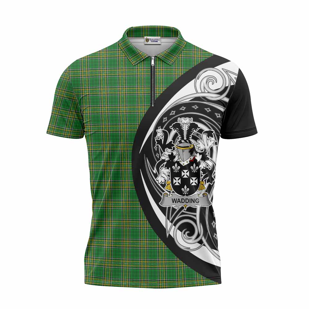 Wadding Irish Clan Zipper Polo Shirt Celtic Circle Style Unisex - Tartan Vibes Clothing