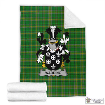 Wadding Irish Clan Tartan Blanket with Coat of Arms X-Large 59 x 79 inches 150 x 200 cm - Tartan Vibes Clothing