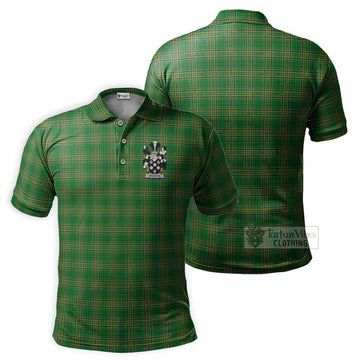 Wadding Irish Clan Tartan Men's Polo Shirt with Coat of Arms - Tartan Vibes Clothing