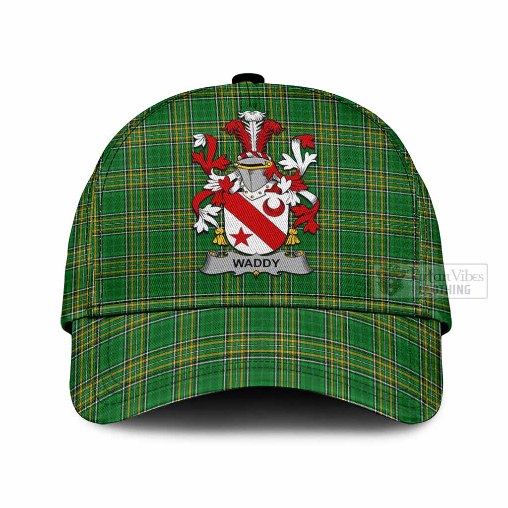 Tartan Vibes Clothing Waddy Irish Clan Tartan Classic Cap with Coat of Arms