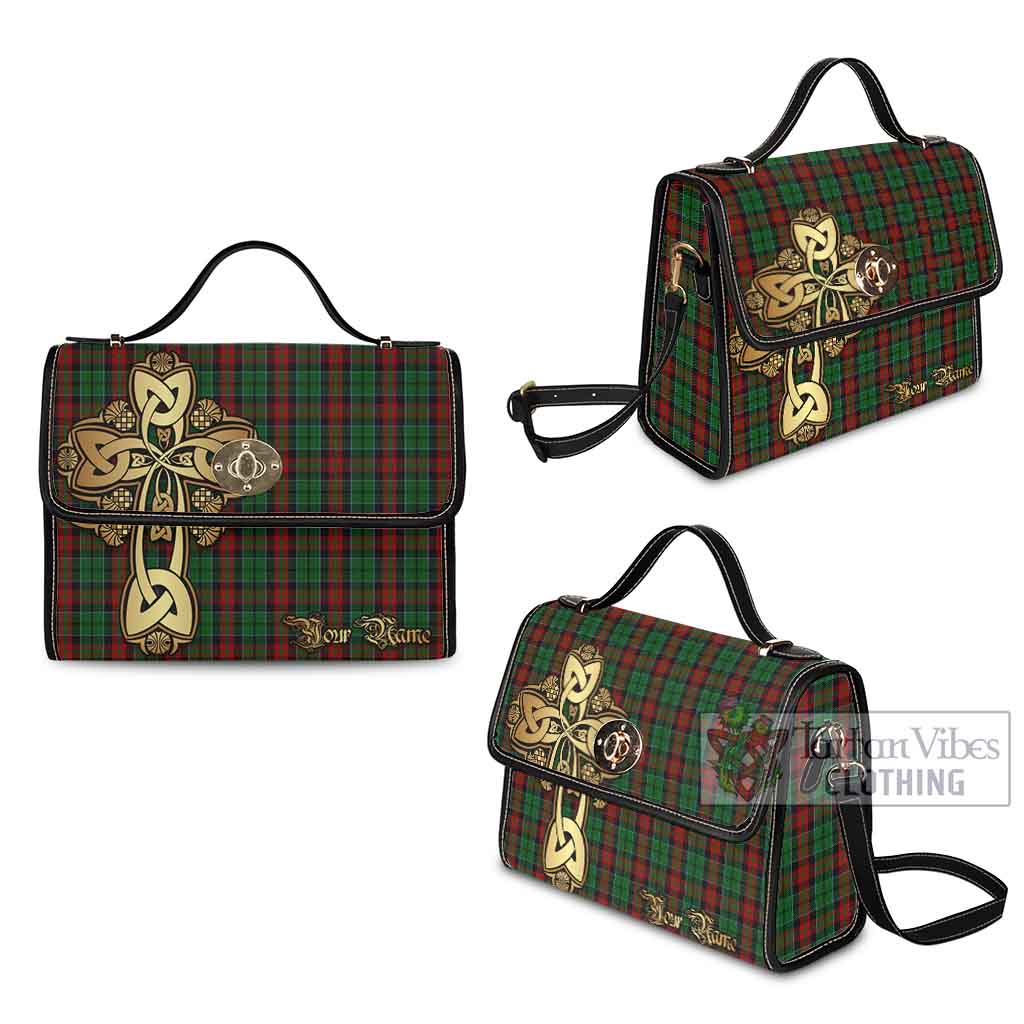 Tartan Vibes Clothing Walker Tartan Waterproof Canvas Bag Golden Thistle Celtic Cross Style