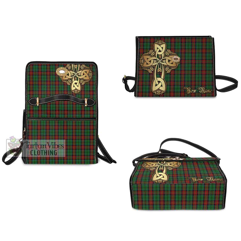 Tartan Vibes Clothing Walker Tartan Waterproof Canvas Bag Golden Thistle Celtic Cross Style