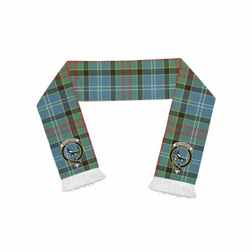 Walkinshaw Tartan Ruffneck Scarf with Family Crest One Size 67.7*6.7 inches - Tartan Vibes Clothing