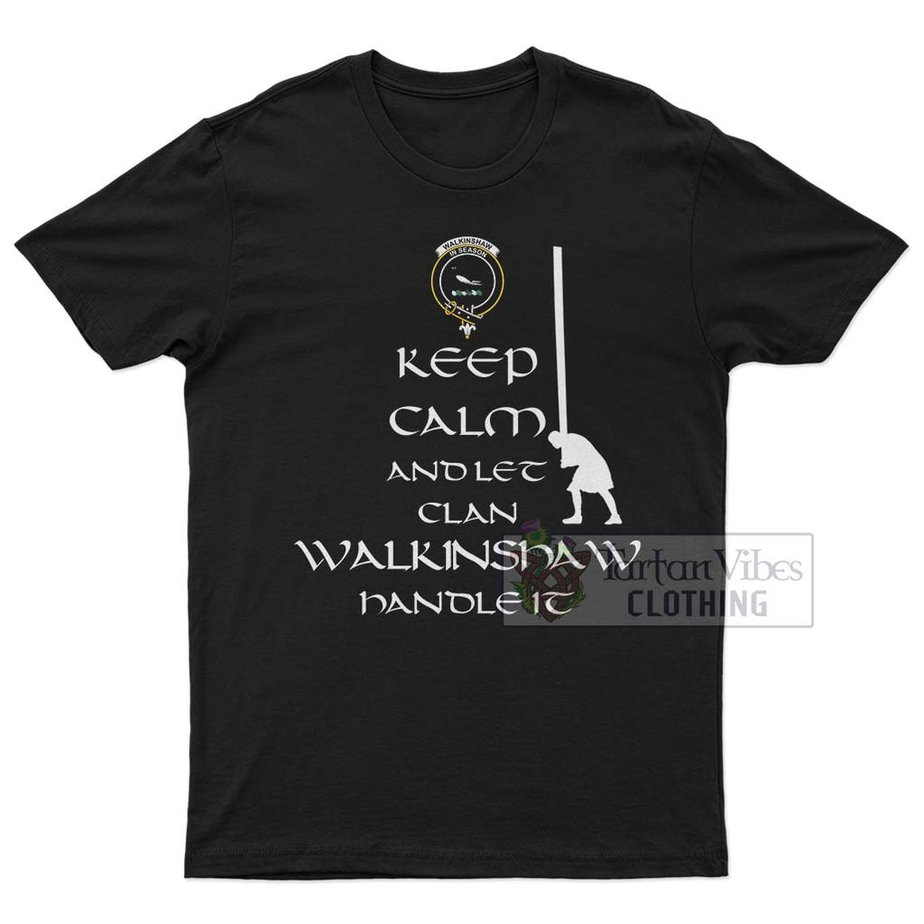 Walkinshaw Clan Men's T-Shirt: Keep Calm and Let the Clan Handle It Caber Toss Highland Games Style White - 2D-tartanvibesclothing