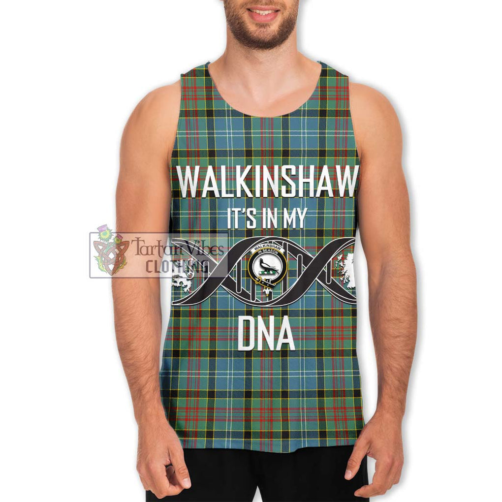 Walkinshaw Tartan Men's Tank Top with Family Crest DNA In Me Style Men - Tartanvibesclothing Shop