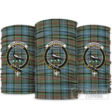 Walkinshaw Tartan Neck Gaiters, Tartan Bandanas, Tartan Head Band with Family Crest