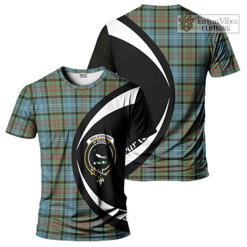 Walkinshaw Tartan T-Shirt with Family Crest Circle Style